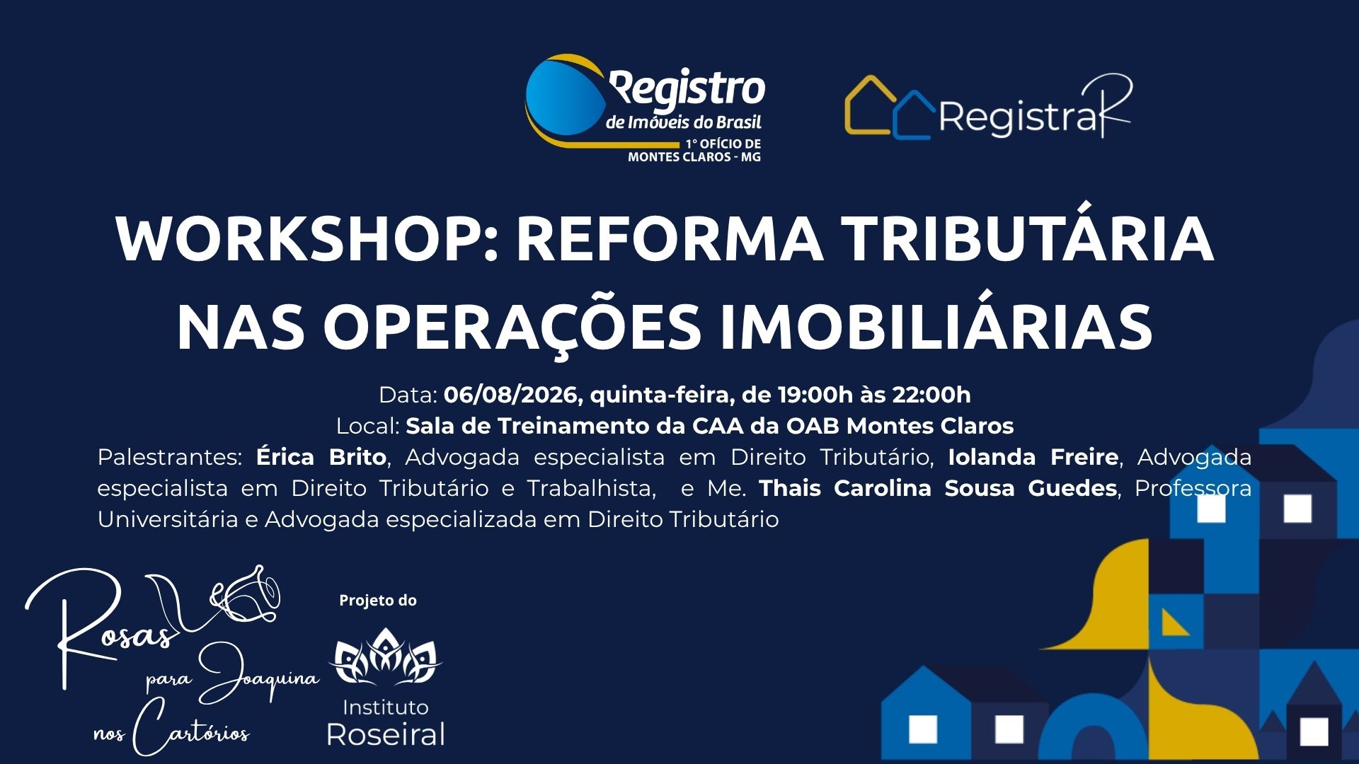 Workshop Reforma tributária nas operações imobiliárias