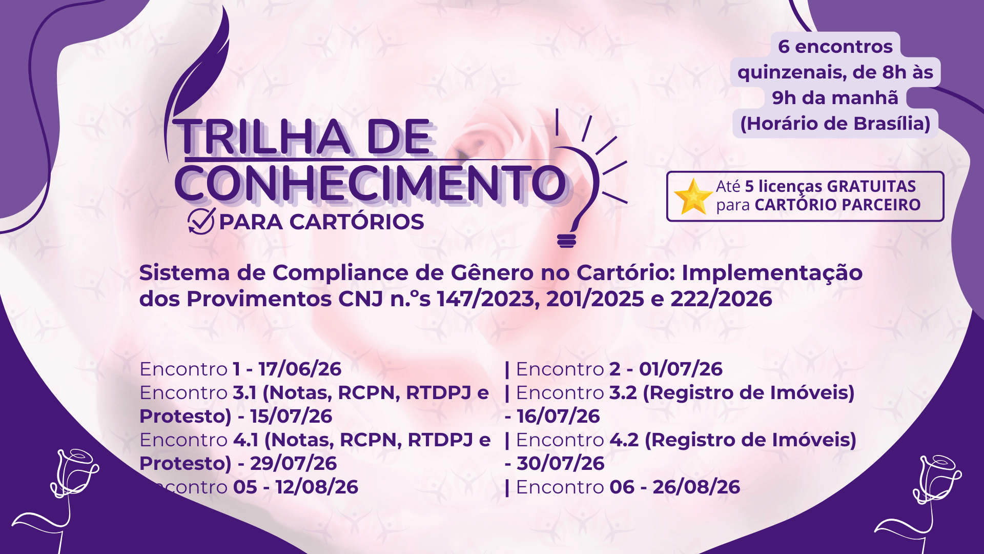 Trilha de Conhecimento para Cartórios: Implementação dos Provimentos CNJ n.ºs 147/23, 201/25 e 222/26