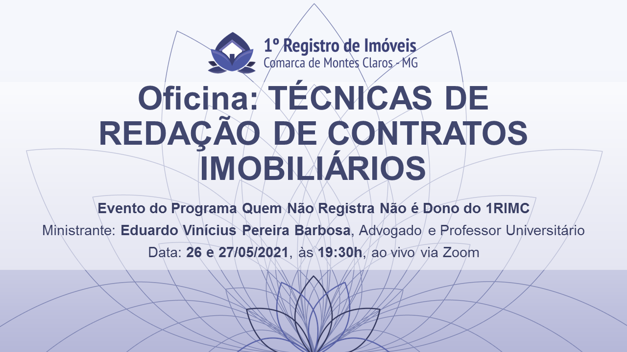 Oficina: Técnicas de Redação de Contratos Imobiliários