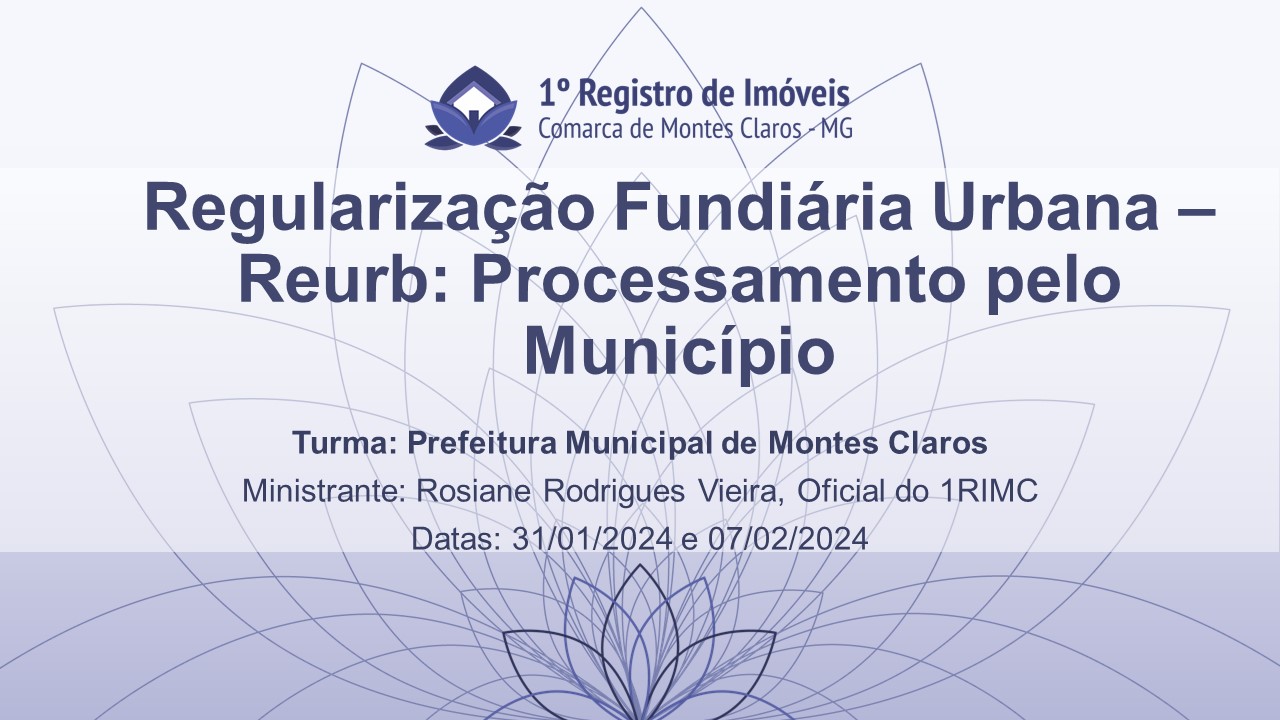Processamento de Reurb perante o Município